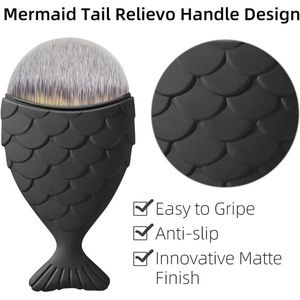 Foundation Brush-Dolovemk Mermaid Makeup Mermaid Makeup Brushes 1 PC
